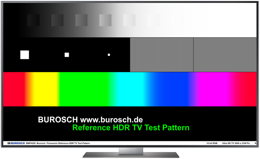Burosch Reference HDR TV Test Pattern